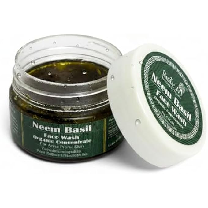 Rustic Art ORGANIC NEEM BASIL FACE WASH CONCENTRATE FOR DEEP CLEANSING | ANTI-BACTERIAL ANTI-FUNGAL | 50GM - Image 1